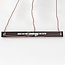3-light pendant light Vado - travertine (natural stone), wood and glass