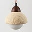 3-light pendant light Vado - travertine (natural stone) and glass, round