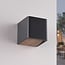 Outdoor wall light Timber wood look anthracite with integrated up & downlight