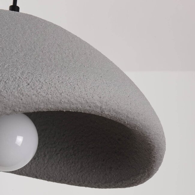 Wabi Sabi pendant light Cemento grey stone effect - 38 x 30 cm