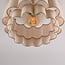 Ceiling light Hora with two-layer linen shade - beige