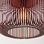 Pendant lamp Viro in red metal Ø38 cm