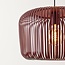 Pendant lamp Viro in red metal Ø38 cm