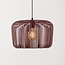 Pendant lamp Viro in red metal Ø38 cm
