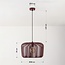 Pendant lamp Viro in red metal Ø38 cm