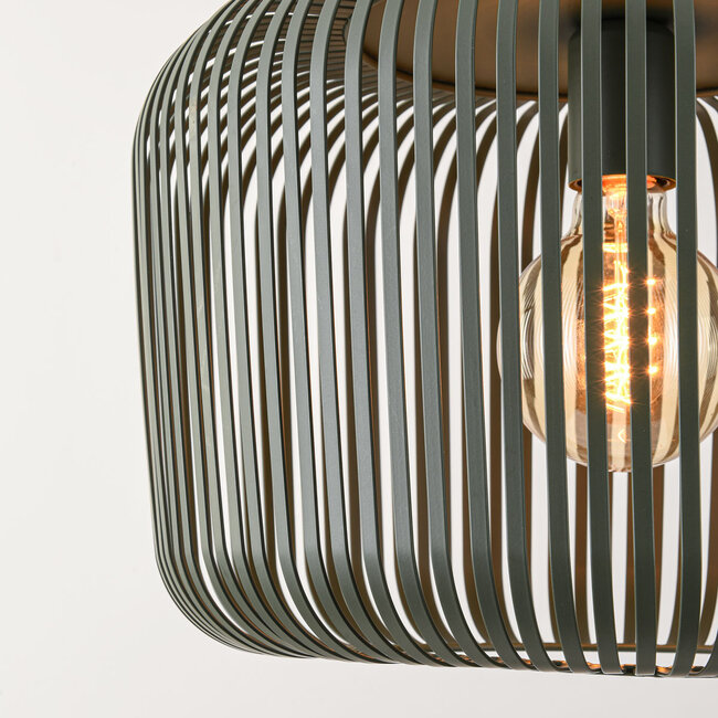 Pendant light Viro in green metal – Ø38 cm