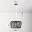 Pendant lamp Viro in green metal Ø38 cm