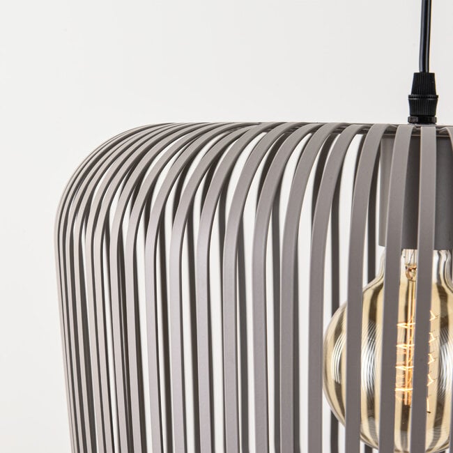 Pendant lamp Viro in light grey metal Ø38 cm
