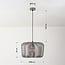 Pendant lamp Viro in light grey metal Ø38 cm