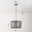 Pendant light Viro in light grey metal – Ø38 cm