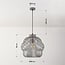 Pendant lamp Kavo in light grey metal Ø40 cm
