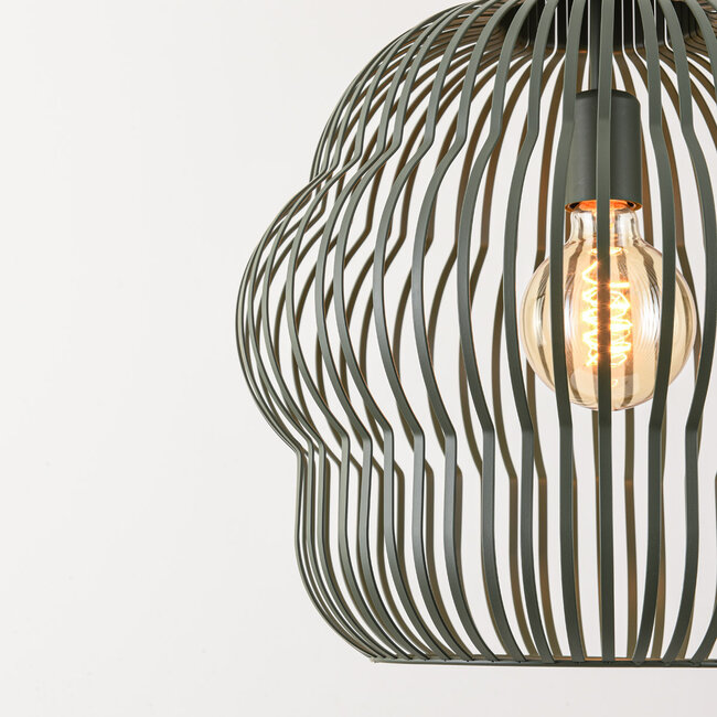 Kavo green metal pendant light – Ø40 cm