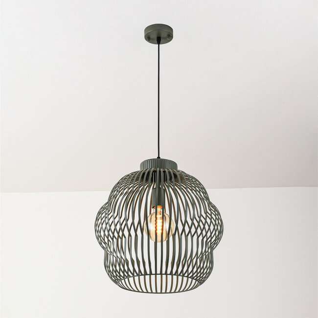 Kavo green metal pendant light – Ø40 cm