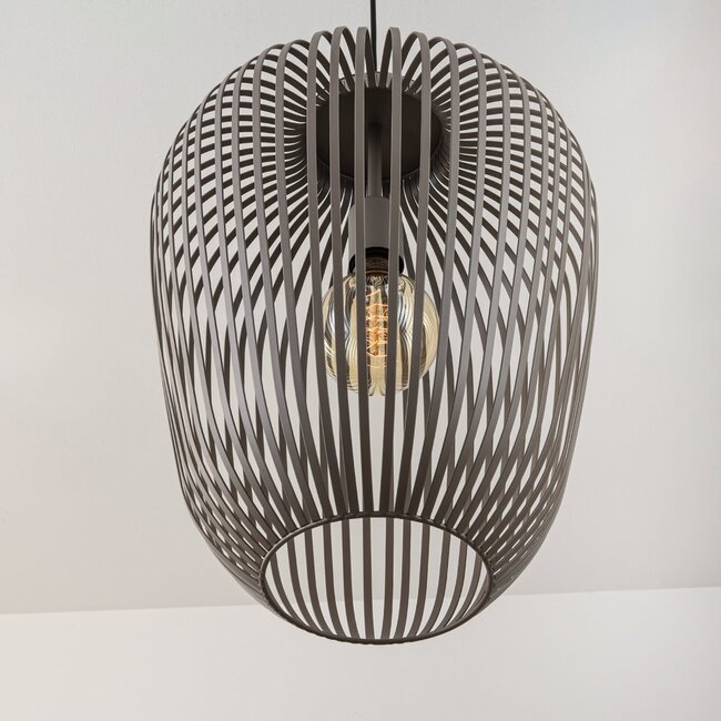 Pendant light Taro in light grey metal – Ø35 cm