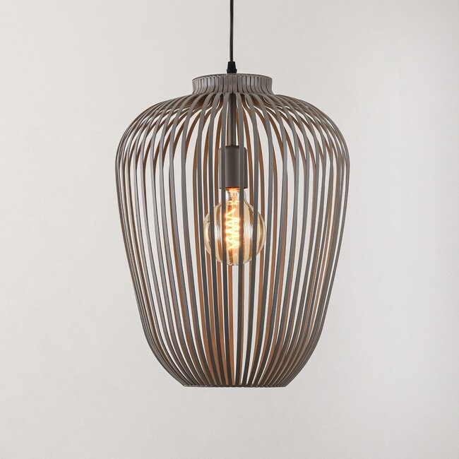 Pendant light Taro in light grey metal – Ø35 cm
