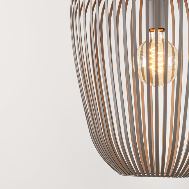 Pendant light Taro in light grey metal – Ø35 cm