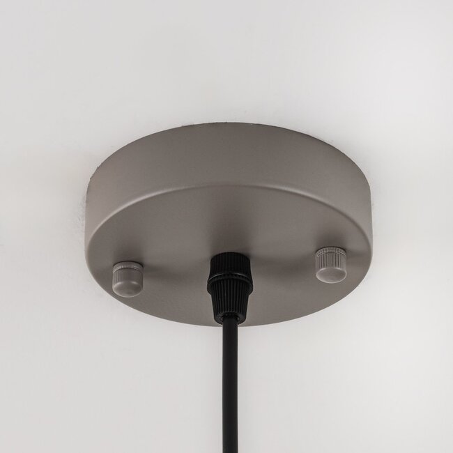 Pendant light Taro in light grey metal – Ø35 cm