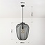 Pendant lamp Taro in dark grey metal Ø35 cm