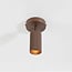 Ceiling lamp Blaze in ribbed brown with adjustable spotlight