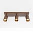 Ceiling light Blaze with 3 adjustable spotlights – ribbed brown