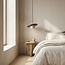 pendant light Tona - travertine (natural stone) and wood