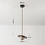 pendant light Tona - travertine (natural stone) and wood