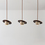 3-light pendant light with travertine (natural stone) and wood - Tona