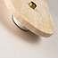 Wall light made of travertine (natural stone) and opal white glass - Onda