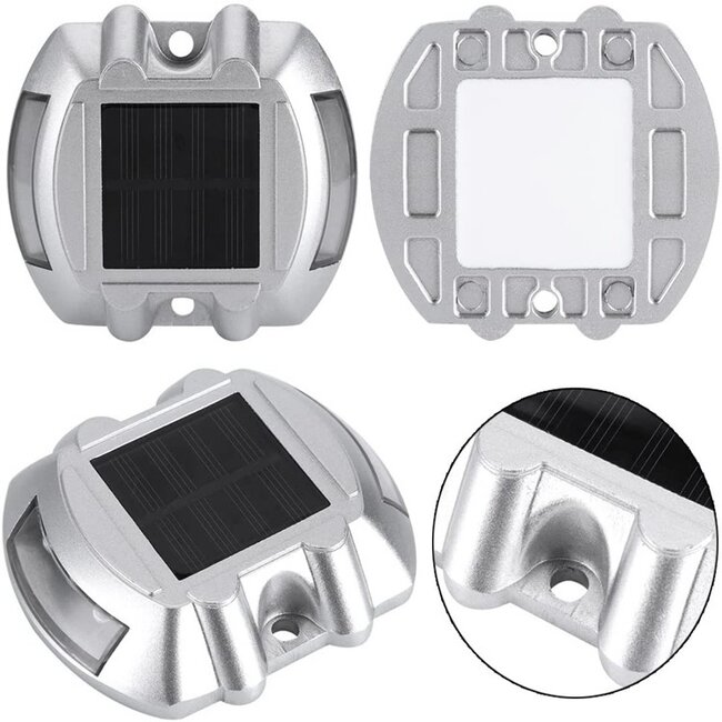 Solar ground lights silver Parker - Set of 2