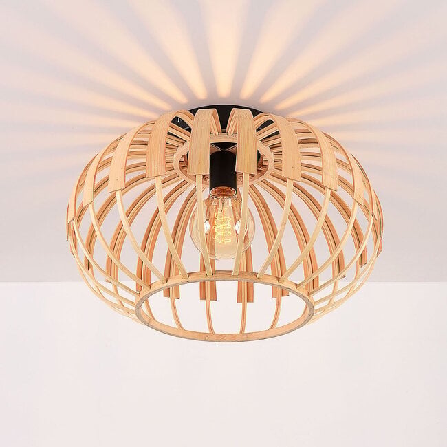 ceiling light Karo - open bamboo shade
