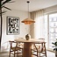 Raffina Pendant Light made of layered raffia paper