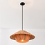 Raffina Pendant Light made of layered raffia paper