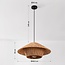 Raffina Pendant Light made of layered raffia paper