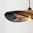 pendant light Ravena - hand-woven in black and natural tones