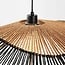 pendant light Ravena - hand-woven in black and natural tones
