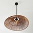 Boho pendant light Serra - hand-woven in a natural colour