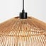 Boho pendant light made of handwoven paper in natural colour - Serra