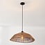 Boho pendant light Serra - hand-woven in a natural colour