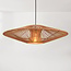 Pendant light Orana with double hand-woven paper shade in natural