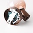 Adjustable ceiling spotlight Pilou - brown ombre glass