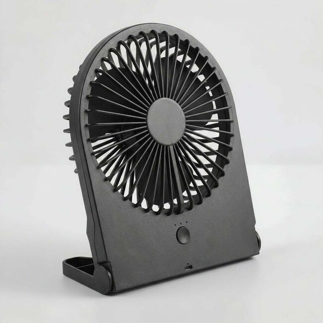 Portable table fan Breezy in black - rechargeable