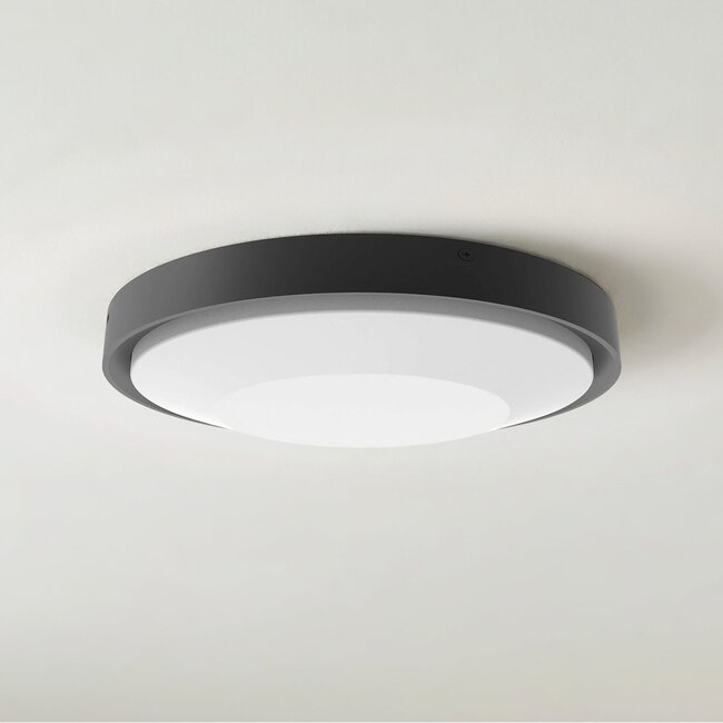 Dark grey outdoor ceiling lamp 20W - Samuel