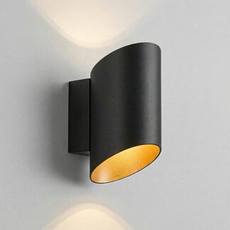 Modern wall lamp black with gold - Lee