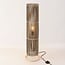 Bamboo floor lamp in black and natural - Lori