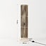 Bamboo floor lamp in black and natural - Lori