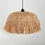 Pendant light made from natural handwoven raffia paper - Laria