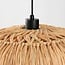 Pendant light made from natural handwoven raffia paper - Laria