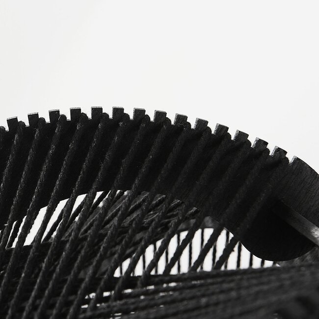 Pendant light Wildlum in black cotton rope