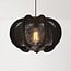 Pendant light made of cotton rope in black - Wildlum