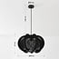 Pendant light made of cotton rope in black - Wildlum